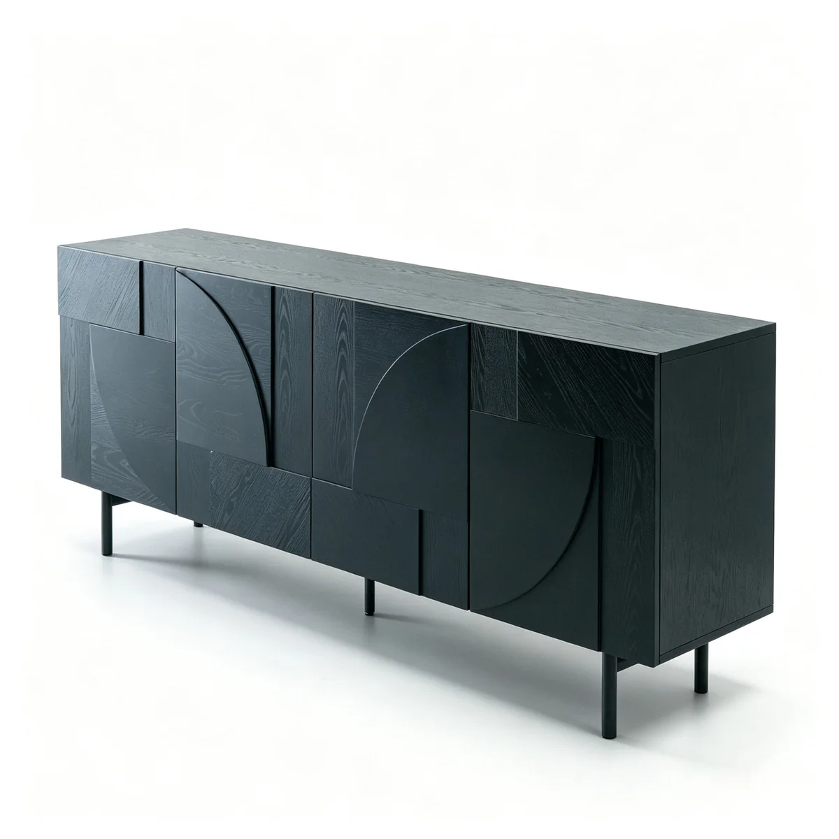 Sideboard with doors on a neutral background